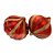 Kit Bola Pião - Vermelho & Dourado - 10cm - 2 UN - Rizzo - Imagem 1