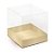Caixa para Panetone 500g G 14,4x14,4x12cm Liso Ouro - 01 unidade - Cromus Natal - Imagem 1