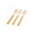Pacote Colher Madeira - Chevron Dourado - 14cm - 10 unidades - Rizzo - Imagem 1