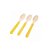Pacote Colher Madeira - Chevron Amarelo - 10cm - 10 unidades - Rizzo - Imagem 1