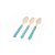 Pacote Colher Madeira - Chevron Azul - 10cm - 10 unidades - Rizzo - Imagem 1
