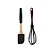 Kit Batedor de Clara e Espátula de Silicone Preto 2pçs 01 unidade Fenima Rizzo - Imagem 1