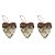 Kit Corações Decorativos para Pendurar - Rosê/Nude - 10cm - 03 unidades - Natal Tok da Casa - Rizzo - Imagem 2