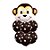 Buque de Balões Animal Print 24"- Macaco - 01 Balão Metalizado + 6 Balões Látex - Partiufesta - Rizzo - Imagem 1