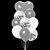 Kit Buque Balões Prata Coração - Buque com 9 Balões - Partiufesta - Rizzo Balões - Imagem 1