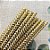 Canudo de Papel Nacarado Dourado Listrado 20cm 25 Unidades - Imagem 2