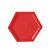 Bandeja Hexagonal Vermelha 22cm 01 unidade Art Lille Rizzo - Imagem 1