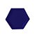 Bandeja Hexagonal Azul 22cm 01 unidade Art Lille Rizzo - Imagem 1