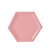 Bandeja Hexagonal Rosa 22cm 01 unidade Art Lille Rizzo - Imagem 1