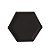 Bandeja Hexagonal Preto 22cm 01 unidade Art Lille Rizzo - Imagem 1