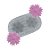 Molde Silicone - Par de Flor - Ref 698 - 1 UN - FlexArte- Rizzo - Imagem 1