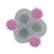 Molde Silicone - Trio de Flor - Ref 699 - 1 UN - FlexArte- Rizzo - Imagem 1