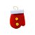 Enfeite de Natal para Pendurar de Tecido 8cm - Luva Natalina Botões  - 01 Unidade - Rizzo - Imagem 1