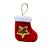 Enfeite de Natal para Pendurar de Tecido 8cm - Meia com Estrela - 01 Unidade - Rizzo - Imagem 1