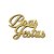Aplique Boas Festas MDF Glitter Dourado - 1 unidade - Sonho Fino - Rizzo - Imagem 1