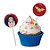 Pick Decorativo - Mulher Maravilha Kids - 08 UN - Festcolor - Rizzo - Imagem 1