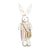 Boneco de Páscoa - Coelho com Roupinha Xadrez - Rosa - 01 UN - Cromus - Imagem 1