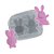 Molde de Silicone para Fins Alimentícios Coelho de Vestido e Face - Ref 735 - 1 unidade - Flexarte - Rizzo - Imagem 1