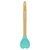 Colher Coração de Silicone e Madeira - Verde - 1 unidade - Clink - Rizzo - Imagem 1
