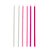 Vela Palito Rosa e Branca 15 cm - 1 unidade Pct. c/ 6 unidades - Rizzo - Imagem 1