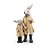 Coelho Decorativo em Resina com Filhote Amarelo e Preto Rain Coat - 1 unidade - Cromus - Rizzo - Imagem 1