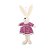 Coelho de Pelúcia com Vestido Xadrez Rosa - 1 unidade - Cromus - Rizzo - Imagem 1
