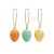 Saco de Ovos de Galinha Sortidos Laranja Verde e Amarelo - Páscoa - 1 unidade Pct. c/ 9 unds. - Cromus - Rizzo - Imagem 1