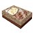 Caixa Dois Ovos de Colher PP 50/100g Kraft Cacau Clássica Tampa com Visor - 06 Unidades - Festcolor - Rizzo - Imagem 1