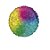 Balão Metalizado Redondo Paetê Rainbow - 17'' (43cm) - 1 unidade - Cromus - Rizzo - Imagem 1