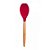 Colher de Silicone para Servir com Cabo em Madeira 32 cm - Vermelho Escarlate - 1 unidade - Wellmix - Rizzo - Imagem 1