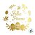 Adesivo "Feliz Páscoa com Ovos" - Ref.2066 - Hot Stamping - Dourado - 40 unidades - Stickr - Rizzo - Imagem 2