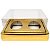 Caixa Ovo de Colher Duplo com Moldura - Meio Ovo de 100g a 150g - Ouro Texturizado - 23 x 19 x 10 cm - 5 un - Assk Rizzo - Imagem 1