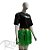 Saia Havaiana - Adereço de Carnaval  - Verde - 40cm - Mod:467 - 01 unidade - Rizzo - Imagem 1