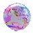 Balão Microfoil Happy Birthday Unicórnio  - 1 unidade - 45cm (18'') - Balões São Roque - Rizzo - Imagem 1