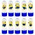Mini Tubete Lembrancinha Festa Minions 2 - 8cm - 20 unidades - Azul - Rizzo Balões - Imagem 1