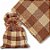 Saco Juta - 19Cmx30cm - Xadrez Natural/Marrom - 1 unidade - Halley Fitas - Rizzo Balões - Imagem 1