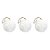 Bola Decorativa - Branca - 10cm - Cod.BD988 - 3 unidades - Rizzo Balões - Imagem 1