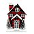 Casinha - Vermelho/Xadrez - 13 x 10cm - Cod.DG1208 - 1 unidade - Rizzo Balões - Imagem 2