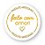 Adesivo Transparente Hot Stamping - "Produto Artesanal Feito com Amor" - Dourado - 30 unidades -  - Rizzo - Imagem 1