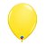 Balão de Festa Látex Liso Sólido - Yellow (Amarelo) - Qualatex - Rizzo - Imagem 1
