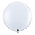 Balão Gigante de Festa em Látex 3ft (90 cm) - White (Branco) - 2 Unidades - Qualatex - Rizzo Balões - Imagem 1