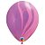 Balão de Festa Decorado - Pink Violet Superagate (Arco-íris Rosa e Violeta SuperAgate) - 11" - 25 Un - Qualatex - Rizzo Balões - Imagem 1