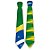 Gravata de Papel Brasil Copa 2022 - 8 unidades - Festcolor - Imagem 1