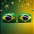 Bandeira Para Retrovisor - 2 Peças - Brasil - 30x31cm - 1 unidade - Rizzo - Imagem 1