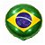 Balão Redondo Metalizado Micro Foil 18" - Festa Brasil Bandeira - Ref. 8742 - 1 unidade - Imagem 2