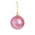 Bola de Árvore de Natal c/ Glitter - 5 cm - “Glitter Rosa” - Cromus Natal - 6 unidades - Imagem 1