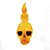 Caveira Vela - Laranja - Led Decorativo - 1 unidade - Rizzo - Imagem 1