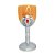 Taça Halloween - Laranja com Cinza - Caveira com Aranha - 250ml - 1 unidade - Rizzo - Imagem 1
