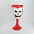 Taça Halloween - Metade Branca com Vermelho - Caveira - 250ml - 1 unidade - Rizzo - Imagem 1