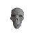 Enfeite Halloween - Caveira com Glitter - Prata - 1 unidade - Rizzo - Imagem 1